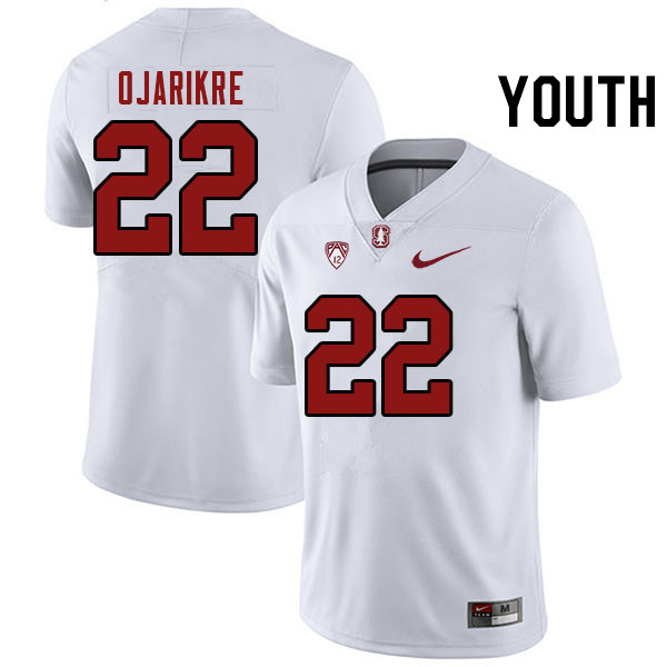 Youth #22 Che Ojarikre Stanford Cardinal College Football Jerseys Stitched Sale-White - Click Image to Close
